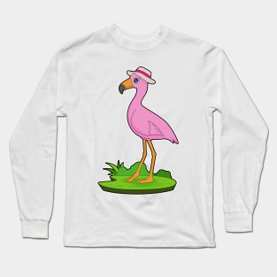 Flamingo Hat Long Sleeve T-Shirt